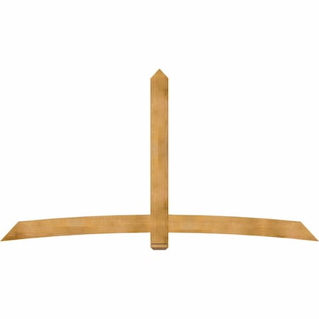 Ekena Millwork Bellingham Rough Sawn Timber Gable Bracket, Western Red Cedar, 108"W x 58"H x 2"D x 6"F, 13/12 Pitch GBW108X58X0206BEL00RWR